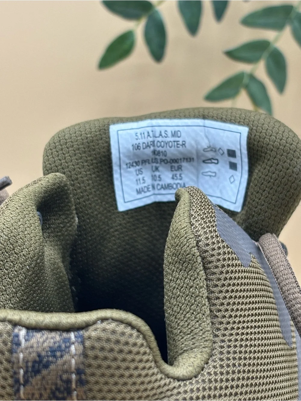 5.11 Tactical Men's Tactical Boots in Olive/Gray